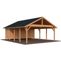 PALMAKO Carport »Robert«, Aufstellmaße BxTxH: 637 x 764 x 363 cm, tauchgrundiert, Holz – braun PALMAKO Carport »Robert«, Aufstellmaße BxTxH: 637 x 764 x 363 cm, tauchgrundiert, Holz – braun