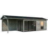 PALMAKO Ferienhaus »Amanda«, Aufstellmaße BxTxH: 917 x 340 x 280 cm, tauchgrundiert, Holz – grau | Fichte PALMAKO Ferienhaus »Amanda«, Aufstellmaße BxTxH: 917 x 340 x 280 cm, tauchgrundiert, Holz – grau | Fichte