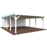 PALMAKO Carport »Karl«, Aufstellmaße BxTxH: 600 x 762 x 254 cm, lackiert, Holz – weiss PALMAKO Carport »Karl«, Aufstellmaße BxTxH: 600 x 762 x 254 cm, lackiert, Holz – weiss