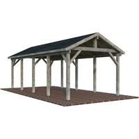 PALMAKO Carport »Robert«, Aufstellmaße BxTxH: 361 x 764 x 301 cm, tauchgrundiert, Holz – grau PALMAKO Carport »Robert«, Aufstellmaße BxTxH: 361 x 764 x 301 cm, tauchgrundiert, Holz – grau