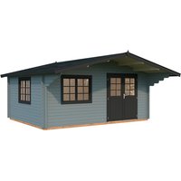 PALMAKO Gartenhaus »Sally«, Aufstellmaße BxTxH: 577 x 560 x 278 cm, lackiert, Holz – grau PALMAKO Gartenhaus »Sally«, Aufstellmaße BxTxH: 577 x 560 x 278 cm, lackiert, Holz – grau