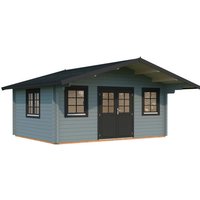 PALMAKO Gartenhaus »Helena«, Aufstellmaße BxTxH: 608 x 554 x 290 cm, lackiert, Holz – grau PALMAKO Gartenhaus »Helena«, Aufstellmaße BxTxH: 608 x 554 x 290 cm, lackiert, Holz – grau