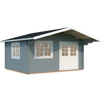 PALMAKO Gartenhaus »Helena«, Aufstellmaße BxTxH: 514 x 524 x 285 cm, lackiert, Holz – grau PALMAKO Gartenhaus »Helena«, Aufstellmaße BxTxH: 514 x 524 x 285 cm, lackiert, Holz – grau