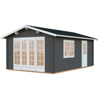 PALMAKO Gartenhaus »Irene«, Aufstellmaße BxTxH: 426 x 598 x 276 cm, lackiert, Holz – grau PALMAKO Gartenhaus »Irene«, Aufstellmaße BxTxH: 426 x 598 x 276 cm, lackiert, Holz – grau