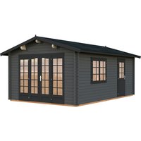 PALMAKO Gartenhaus »Irene«, Aufstellmaße BxTxH: 426 x 598 x 276 cm, lackiert, Holz – grau PALMAKO Gartenhaus »Irene«, Aufstellmaße BxTxH: 426 x 598 x 276 cm, lackiert, Holz – grau