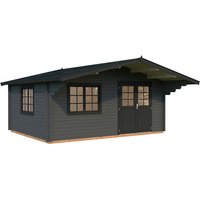 PALMAKO Gartenhaus »Sally«, Aufstellmaße BxTxH: 577 x 560 x 278 cm, lackiert, Holz – grau PALMAKO Gartenhaus »Sally«, Aufstellmaße BxTxH: 577 x 560 x 278 cm, lackiert, Holz – grau
