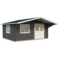 PALMAKO Gartenhaus »Sally«, Aufstellmaße BxTxH: 577 x 560 x 278 cm, lackiert, Holz – grau PALMAKO Gartenhaus »Sally«, Aufstellmaße BxTxH: 577 x 560 x 278 cm, lackiert, Holz – grau
