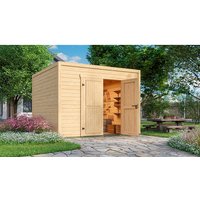 Ferienhaus, STELLA 3, 28 mm, 300 x 300 cm,natur – beige | Fichte Ferienhaus, STELLA 3, 28 mm, 300 x 300 cm,natur – beige | Fichte