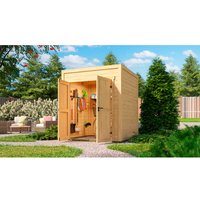 Ferienhaus, STELLA 1 28 mm, 200 x 200, natur – beige | Fichte Ferienhaus, STELLA 1 28 mm, 200 x 200, natur – beige | Fichte