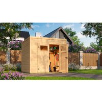 Ferienhaus, NIKA 2, 28 mm, 250 x 250, natur – beige | Fichte Ferienhaus, NIKA 2, 28 mm, 250 x 250, natur – beige | Fichte