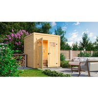 Ferienhaus, NIKA 1, 28 mm, 200 x 200 , natur – beige | Fichte Ferienhaus, NIKA 1, 28 mm, 200 x 200 , natur – beige | Fichte