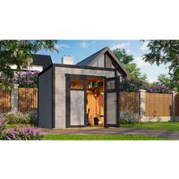 Gartenhaus, NIKA 2 , 28 mm, hellgrau Rabatt: 23 % Gartenhaus, NIKA 2 , 28 mm, hellgrau Rabatt: 23 %