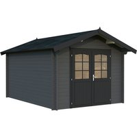 PALMAKO Ferienhaus »Lotta«, Aufstellmaße BxTxH: 331 x 430 x 247 cm, lackiert, Holz – grau | Fichte PALMAKO Ferienhaus »Lotta«, Aufstellmaße BxTxH: 331 x 430 x 247 cm, lackiert, Holz – grau | Fichte