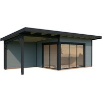 PALMAKO Gartenhaus »Andrea«, Aufstellmaße BxTxH: 715 x 402 x 264 cm, lackiert, Holz - grau |  Fichte PALMAKO Gartenhaus »Andrea«, Aufstellmaße BxTxH: 715 x 402 x 264 cm, lackiert, Holz - grau |  Fichte