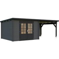 PALMAKO Gartenhaus »Ella«, Aufstellmaße BxTxH: 614 x 340 x 214 cm, lackiert, Holz – grau PALMAKO Gartenhaus »Ella«, Aufstellmaße BxTxH: 614 x 340 x 214 cm, lackiert, Holz – grau