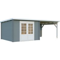 PALMAKO Gartenhaus »Ella«, Aufstellmaße BxTxH: 614 x 340 x 214 cm, lackiert, Holz – grau PALMAKO Gartenhaus »Ella«, Aufstellmaße BxTxH: 614 x 340 x 214 cm, lackiert, Holz – grau