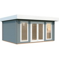 PALMAKO Gartenhaus »Bret«, Aufstellmaße BxTxH: 502 x 422 x 254 cm, lackiert, Holz - grau | Fichte PALMAKO Gartenhaus »Bret«, Aufstellmaße BxTxH: 502 x 422 x 254 cm, lackiert, Holz - grau | Fichte