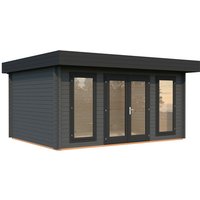 PALMAKO Gartenhaus »Bret«, Aufstellmaße BxTxH: 502 x 422 x 254 cm, lackiert, Holz – grau PALMAKO Gartenhaus »Bret«, Aufstellmaße BxTxH: 502 x 422 x 254 cm, lackiert, Holz – grau