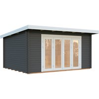 PALMAKO Gartenhaus »Lea«, Aufstellmaße BxTxH: 494 x 402 x 244 cm, lackiert, Holz - grau |  Fichte PALMAKO Gartenhaus »Lea«, Aufstellmaße BxTxH: 494 x 402 x 244 cm, lackiert, Holz - grau |  Fichte