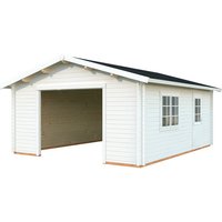 PALMAKO Garage »Roger«, Aufstellmaße BxTxH: 514 x 598 x 287 cm, Blockbohlensystem, Holz – weiss PALMAKO Garage »Roger«, Aufstellmaße BxTxH: 514 x 598 x 287 cm, Blockbohlensystem, Holz – weiss