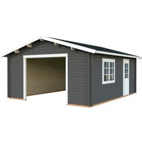 PALMAKO Garage »Roger«, Aufstellmaße BxTxH: 514 x 598 x 287 cm, Blockbohlensystem, Holz – grau PALMAKO Garage »Roger«, Aufstellmaße BxTxH: 514 x 598 x 287 cm, Blockbohlensystem, Holz – grau