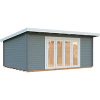 PALMAKO Gartenhaus »Lea«, Aufstellmaße BxTxH: 578 x 451 x 249 cm, lackiert, Holz – grau PALMAKO Gartenhaus »Lea«, Aufstellmaße BxTxH: 578 x 451 x 249 cm, lackiert, Holz – grau