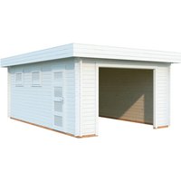 PALMAKO Garage »Rasmus«, Aufstellmaße BxTxH: 420 x 598 x 253 cm, Blockbohlensystem, Holz – weiss PALMAKO Garage »Rasmus«, Aufstellmaße BxTxH: 420 x 598 x 253 cm, Blockbohlensystem, Holz – weiss