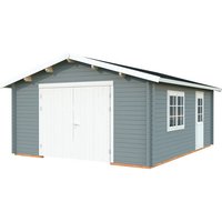 PALMAKO Garage »Roger«, Aufstellmaße BxTxH: 514 x 598 x 287 cm, Blockbohlensystem, Holz – grau PALMAKO Garage »Roger«, Aufstellmaße BxTxH: 514 x 598 x 287 cm, Blockbohlensystem, Holz – grau
