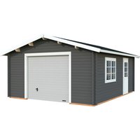 PALMAKO Garage »Roger«, Aufstellmaße BxTxH: 514 x 598 x 287 cm, Blockbohlensystem, Holz – grau PALMAKO Garage »Roger«, Aufstellmaße BxTxH: 514 x 598 x 287 cm, Blockbohlensystem, Holz – grau