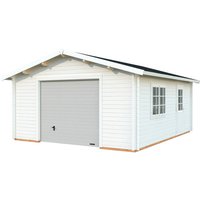 PALMAKO Garage »Roger«, Aufstellmaße BxTxH: 514 x 598 x 287 cm, Blockbohlensystem, Holz – weiss PALMAKO Garage »Roger«, Aufstellmaße BxTxH: 514 x 598 x 287 cm, Blockbohlensystem, Holz – weiss