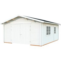 PALMAKO Garage »Roger«, Aufstellmaße BxTxH: 514 x 598 x 287 cm, Blockbohlensystem, Holz – weiss PALMAKO Garage »Roger«, Aufstellmaße BxTxH: 514 x 598 x 287 cm, Blockbohlensystem, Holz – weiss