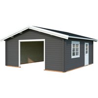 PALMAKO Garage »Roger«, Aufstellmaße BxTxH: 622 x 596 x 312 cm, Blockbohlensystem, Holz – grau PALMAKO Garage »Roger«, Aufstellmaße BxTxH: 622 x 596 x 312 cm, Blockbohlensystem, Holz – grau