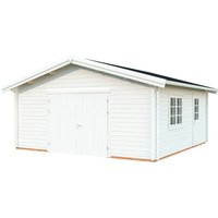 PALMAKO Garage »Roger«, Aufstellmaße BxTxH: 622 x 596 x 312 cm, Blockbohlensystem, Holz – weiss PALMAKO Garage »Roger«, Aufstellmaße BxTxH: 622 x 596 x 312 cm, Blockbohlensystem, Holz – weiss