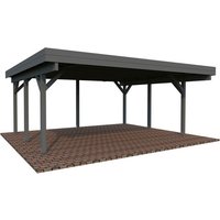 PALMAKO Carport »Karl«, Aufstellmaße BxTxH: 600 x 512 x 244 cm, lackiert, Holz – grau PALMAKO Carport »Karl«, Aufstellmaße BxTxH: 600 x 512 x 244 cm, lackiert, Holz – grau