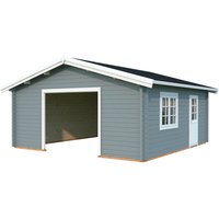 PALMAKO Garage »Roger«, Aufstellmaße BxTxH: 622 x 596 x 312 cm, Blockbohlensystem, Holz – grau PALMAKO Garage »Roger«, Aufstellmaße BxTxH: 622 x 596 x 312 cm, Blockbohlensystem, Holz – grau