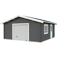 PALMAKO Garage »Roger«, Aufstellmaße BxTxH: 622 x 596 x 312 cm, Blockbohlensystem, Holz – grau PALMAKO Garage »Roger«, Aufstellmaße BxTxH: 622 x 596 x 312 cm, Blockbohlensystem, Holz – grau