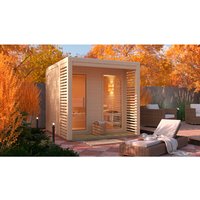 KARIBU Saunahaus »Saad«, BxTxH: x 231 x 276 x 231,5 cm, ohne Ofen, für 4 Personen – braun KARIBU Saunahaus »Saad«, BxTxH: x 231 x 276 x 231,5 cm, ohne Ofen, für 4 Personen – braun