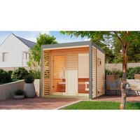 KARIBU Saunahaus »Ares«, BxHxT: 231 x 231,5 x 276 cm, Nordisches Fichtenholz, ohne Saunaofen – braun KARIBU Saunahaus »Ares«, BxHxT: 231 x 231,5 x 276 cm, Nordisches Fichtenholz, ohne Saunaofen – braun