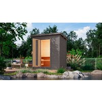 KARIBU Saunahaus »Suurlaht«, BxTxH: x 196 x 146 x 228 cm, 9 kW Ofen, für 4 Personen – braun KARIBU Saunahaus »Suurlaht«, BxTxH: x 196 x 146 x 228 cm, 9 kW Ofen, für 4 Personen – braun
