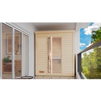 KARIBU Sauna »Suurlaht«, BxTxH: 196 x 113 x 228 cm, ohne Ofen , für 1 Person – beige KARIBU Sauna »Suurlaht«, BxTxH: 196 x 113 x 228 cm, ohne Ofen , für 1 Person – beige