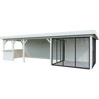 PALMAKO Pavillon »Lenna«, Aufstellmaße BxTxH: 916 x 340 x 245 cm, lackiert, Holz – weiss Rabatt: 10 % PALMAKO Pavillon »Lenna«, Aufstellmaße BxTxH: 916 x 340 x 245 cm, lackiert, Holz – weiss Rabatt: 10 %