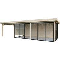 PALMAKO Pavillon »Lenna«, Aufstellmaße BxTxH: 916 x 340 x 245 cm, unbehandelt, Holz – braun Rabatt: 10 % PALMAKO Pavillon »Lenna«, Aufstellmaße BxTxH: 916 x 340 x 245 cm, unbehandelt, Holz – braun Rabatt: 10 %