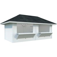 PALMAKO Marktstand »Bianca«, Aufstellmaße BxTxH: 672 x 384 x 319 cm, lackiert, Holz - weiss |  Fichte PALMAKO Marktstand »Bianca«, Aufstellmaße BxTxH: 672 x 384 x 319 cm, lackiert, Holz - weiss |  Fichte