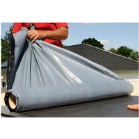 SKANHOLZ Dachbahn, Elastomer/Aluminiumfolie/Kunststoff/Silikon, silbergrau SKANHOLZ Dachbahn, Elastomer/Aluminiumfolie/Kunststoff/Silikon, silbergrau