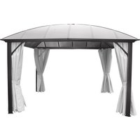 LECO Hardtop-Pavillon, BxHxL: 365 x 198 x 365 cm, freistehend – grau LECO Hardtop-Pavillon, BxHxL: 365 x 198 x 365 cm, freistehend – grau