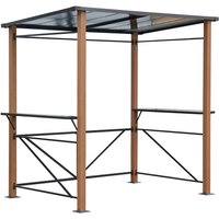 LECO Grillpavillon, BxT: 235 x 150 cm, rechteckig – grau LECO Grillpavillon, BxT: 235 x 150 cm, rechteckig – grau