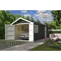 LASITA MAJA Blockgarage »Dillon«, BxT: 339,9 x 580 cm (Außenmaß), Holz – gruen LASITA MAJA Blockgarage »Dillon«, BxT: 339,9 x 580 cm (Außenmaß), Holz – gruen