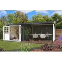 LASITA MAJA Gartenhaus »Ivana«, BxHxT: 590 x 228 x 313,1 cm (Außenmaß inkl. Dachüberstand), grüngrau - gruen | Holz LASITA MAJA Gartenhaus »Ivana«, BxHxT: 590 x 228 x 313,1 cm (Außenmaß inkl. Dachüberstand), grüngrau - gruen | Holz