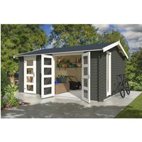 LASITA MAJA Gartenhaus »Carroz«, BxHxT: 496 x 250,8 x 403,4 cm (Außenmaß inkl. Dachüberstand), grüngrau – gruen LASITA MAJA Gartenhaus »Carroz«, BxHxT: 496 x 250,8 x 403,4 cm (Außenmaß inkl. Dachüberstand), grüngrau – gruen