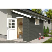 LASITA MAJA Gartenhaus »Jura«, BxHxT: 214,6 x 267,9 x 295 cm, (Außenmaß inkl. Dachüberstand), grüngrau – gruen LASITA MAJA Gartenhaus »Jura«, BxHxT: 214,6 x 267,9 x 295 cm, (Außenmaß inkl. Dachüberstand), grüngrau – gruen